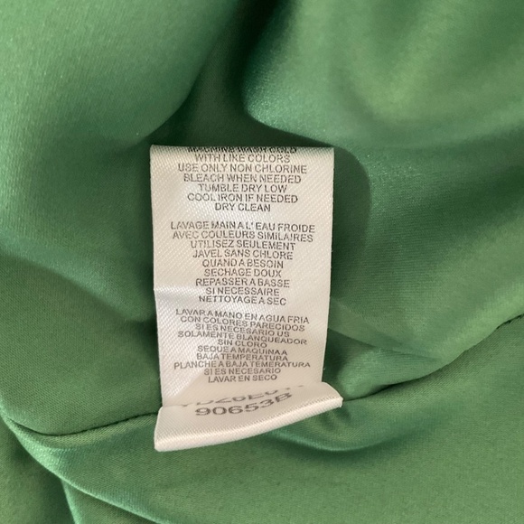 BCBGeneration Apple Green Knotted Strap Pleated Empire Babydoll Daytime Dress 6 - Picture 11 of 14